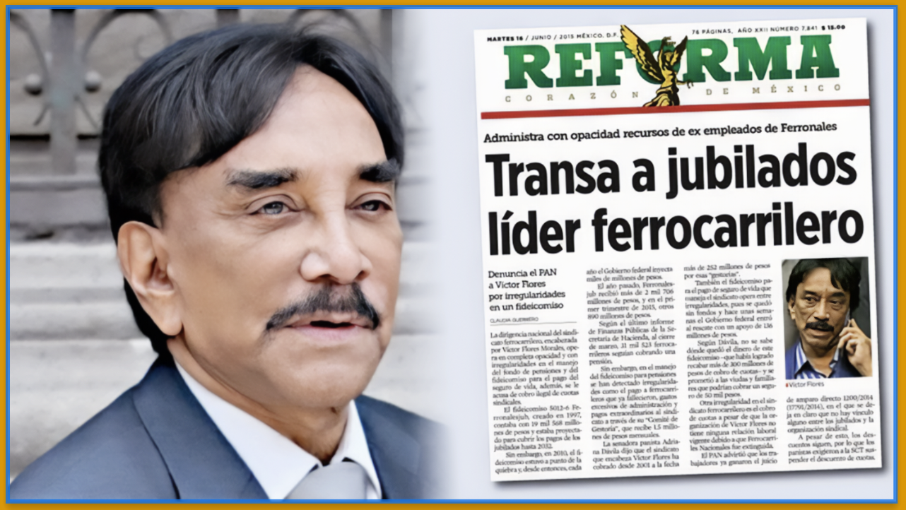 «ABUSADO o ABUSIVO ?»: LA «FGR SOLICITA APREHENDER OCTAGENARIO LIDER FERROCARRILERO con 30 AÑOS en el CARGO que SE EMBOLSA 2 MILLONES de PESOS MENSUALES en CUOTAS de JUBILADOS»…el tiene 85 años y la acusación 13.