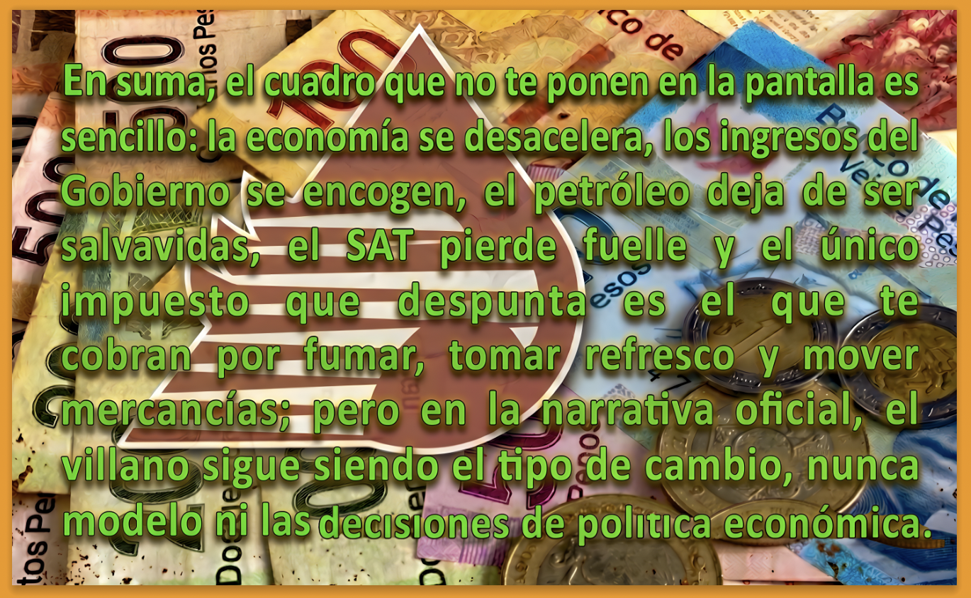 «ESOS NUMEROS NUNCA CABEN en la MAÑANERA»:»CAE el PIB,CAEN los INGRESOS PETROLEROS y lo UNICO que SUBE es  la CATADURA de COBRONES»…economía coquetea con estancamiento y Gobierno sigue de gastalon.