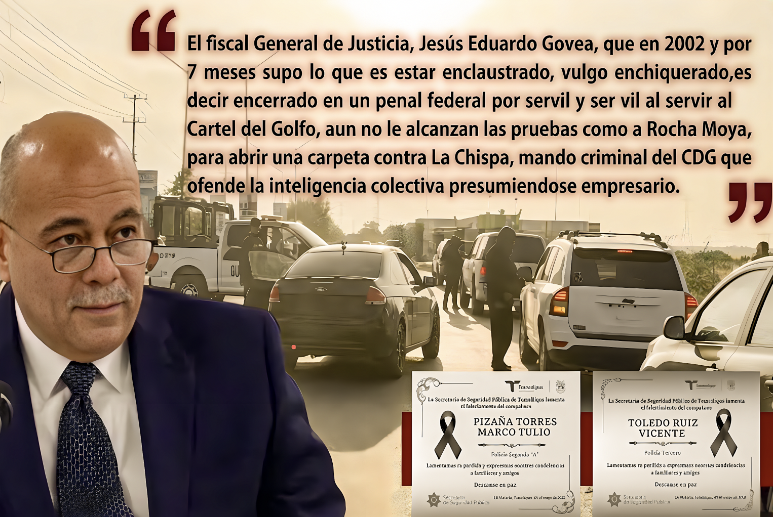 «AMERICO los ABRAZA,CARTEL MASACRA»: «CDG del PRIMITO y LA CHSIPA MATAN DOS POLICIAS en REYNOSA la CIUDAD de MIEDO al 90% donde DELITO NO es SERVIR al CARTEL»…el delito es estorbarle.