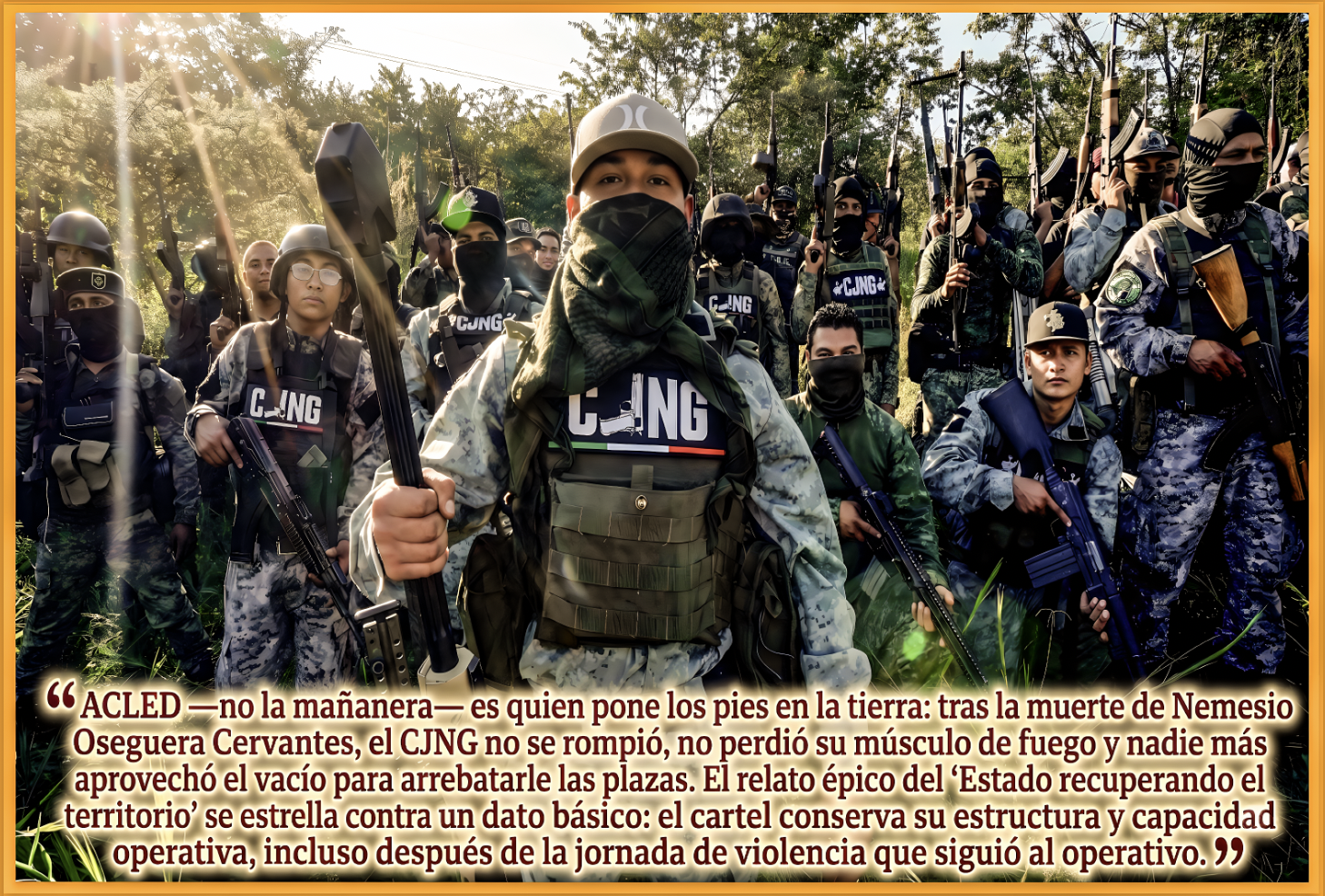 «MATARON al JEFE…el MONSTRUO CJNG en PIE: ACLED 2026 REPORTA DATO INCÓMODO para el DISCURSO TRIUNFALISTA»…siempre optimista,pero siempre mal informado.