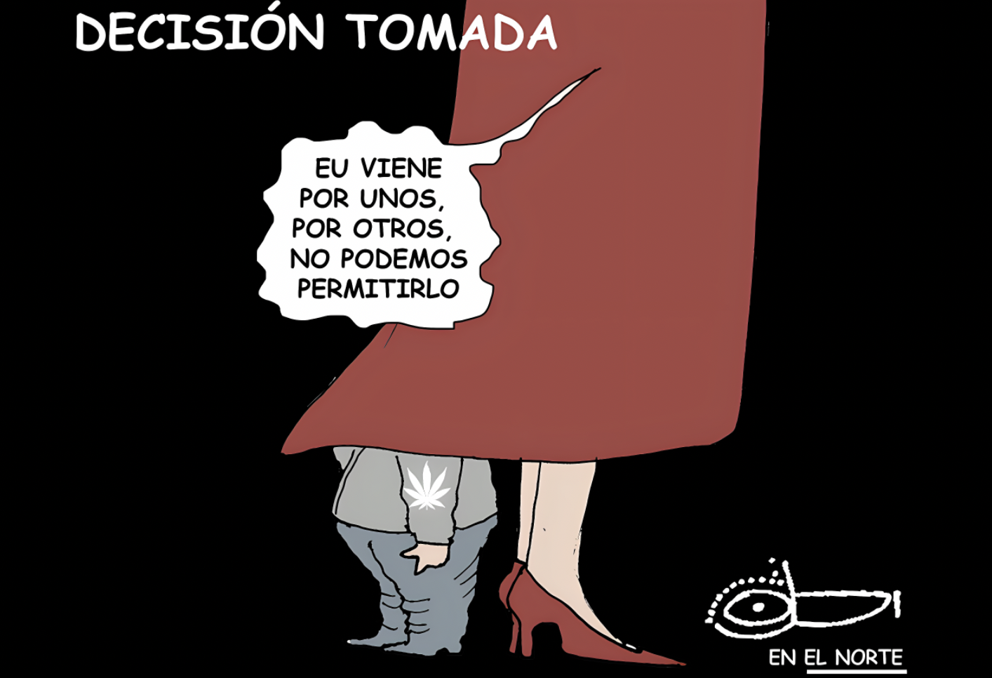 LA «CARICATURA DIBUJA un GOBIERNO que se ENVOLVIO en la BANDERA de SOBERANÍA para ESCONDER POLITICOS LIGADOS al NARCO»…que mas parecen narcos ligados a la política.