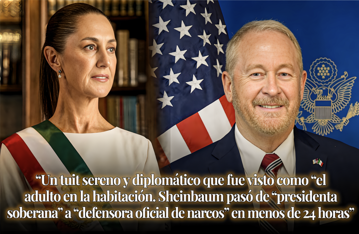 «EMBAJADOR de EE.UU RESPONDE y GANA la NARRATIVA: BENDITAS REDES CONVIERTEN a SHEINBAUM en MEME NACIONAL y NO la BAJAN de PROTECTORA de NARCOS»…casi medio millon de visualizaciones en 24 horas.
