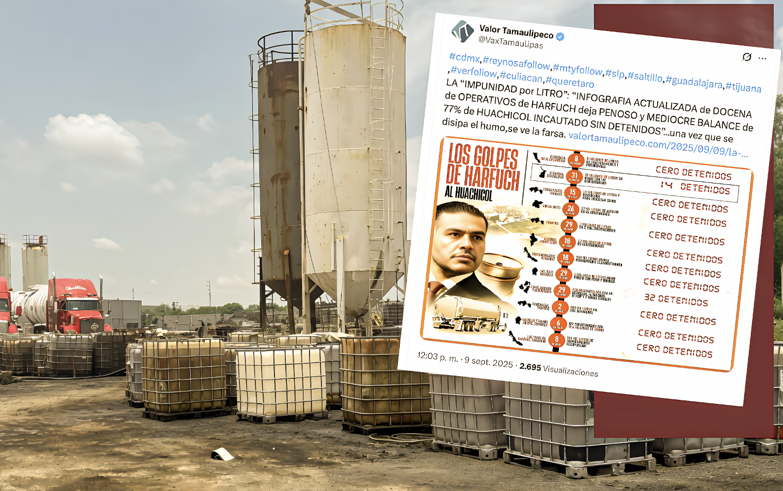 LA «FGR y los ASEGUNES: INFLUYENTE COLUMNA de GRUPO REFORMA YA se DIO CUENTA de la FARSA de DECOMISOS HUACHICOLEROS SIN DETENIDOS en N.L»…abusan en el intento de vernos la cara de tarugos.