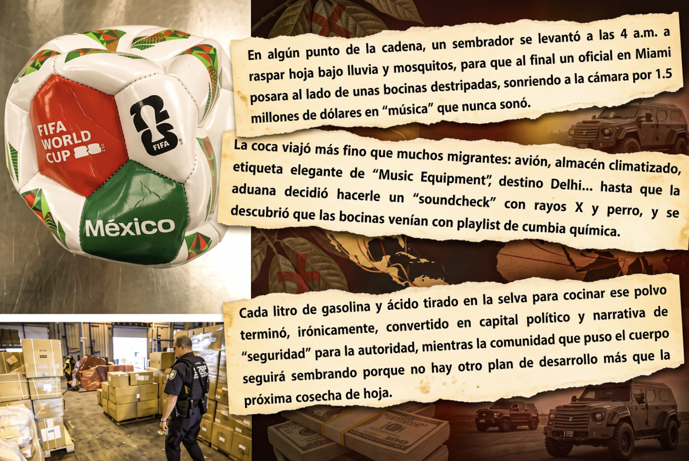 «CUÁNTA HOJA, CUÁNTA GENTE y CUÁNTO QUÍMICO?: EE.UU. le TUMBA al NARCO 6,600 KILOS de HOJA de COCA ya CONVERTIDA en COCAÍNA»… con valor estimado de 1.5 millones de dólares.
