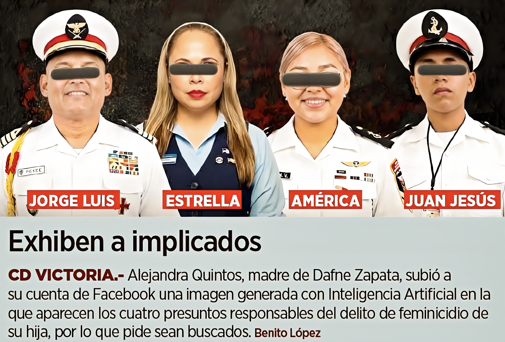 «CAE OTRO y son 5, VAN DOS»: EXHIBEN RESTO de IMPLICADOS en MUERTE de DAFNE en ESCUELA MILITARIZADA de TAMAULIPAS»… la verdad sigue ausente.