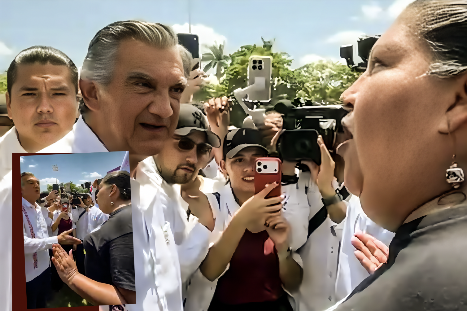«DEJÓ a AMÉRICO con la MANO EXTENDIDA: ABUELA de DAFNE se NEGÓ a ESTRECHAR la DIESTRA del GOBERNADOR»… la justicia no se saluda, se exige.