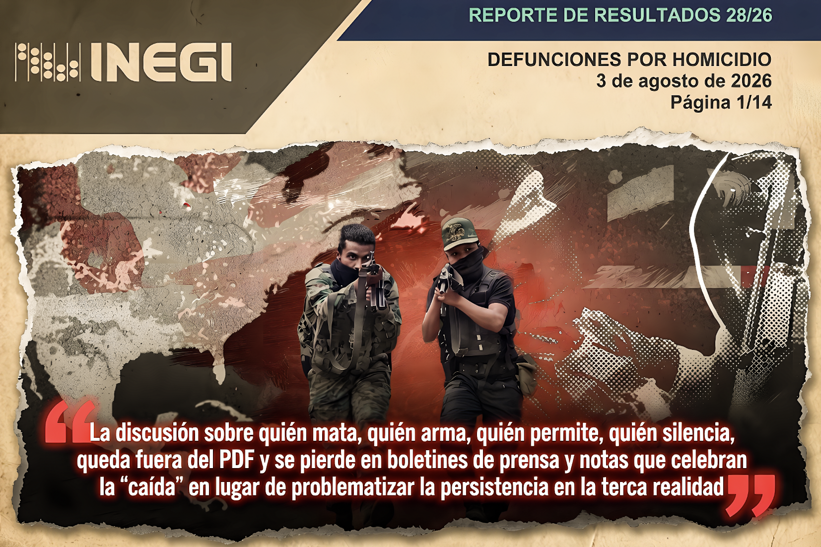 «7 de CADA 10 a PLOMAZOS: MATAR con BALA FUE POLÍTICA de ESTADO con 76 HOMICIDIOS DIARIOS en 2025: INEGI»…fusiles no se hicieron vegetarianos en Tamaulipas.