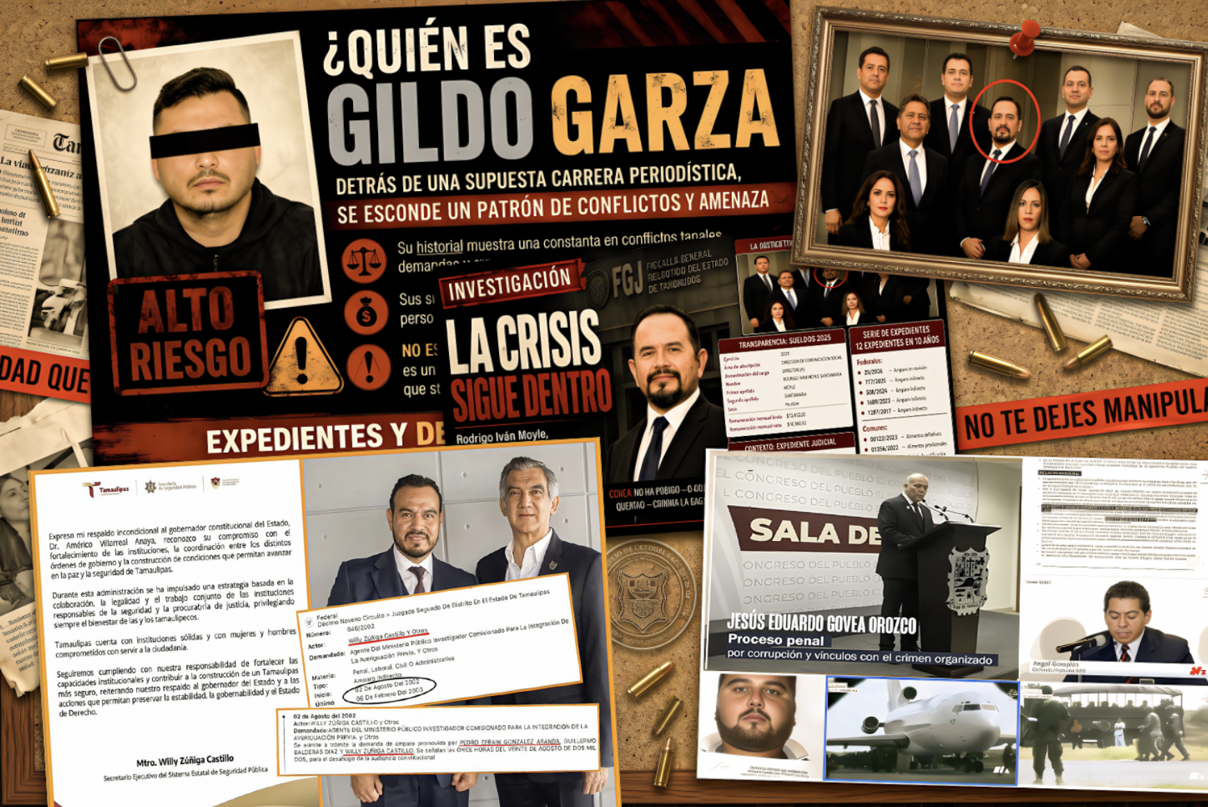 “TOPÓN DIGITAL: ATAQUES a GILDO GARZA EXHIBE CONDUCTAS CRIMINALES como REQUISITO en la FISCALÍA y el GOBIERNO de AMÉRICO”…puro egresado de penales estatales y federales.