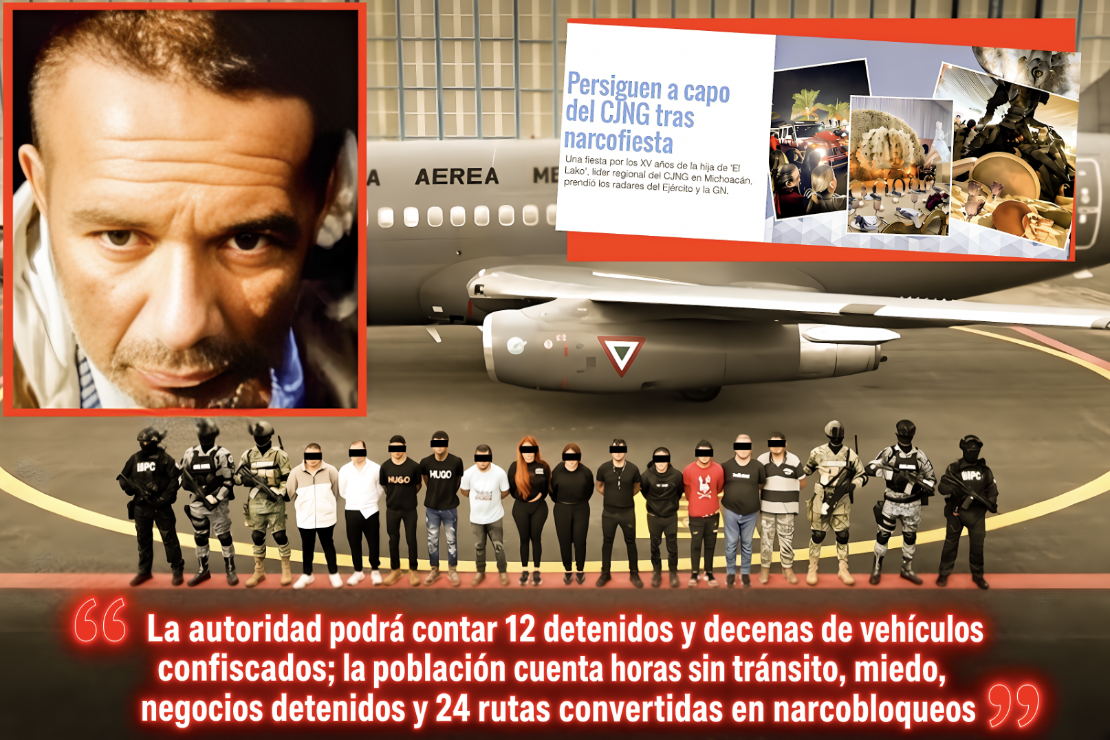 “NI MUERTO, NI DETENIDO: el TÍO LAKO del CJNG VOLVIÓ a ESCAPAR del CERCO de FUERZAS FEDERALES, pero dejó CARRETERAS BLOQUEADAS y VEHÍCULOS INCENDIADOS”… una operación costosa, ruidosa y con daños colaterales.