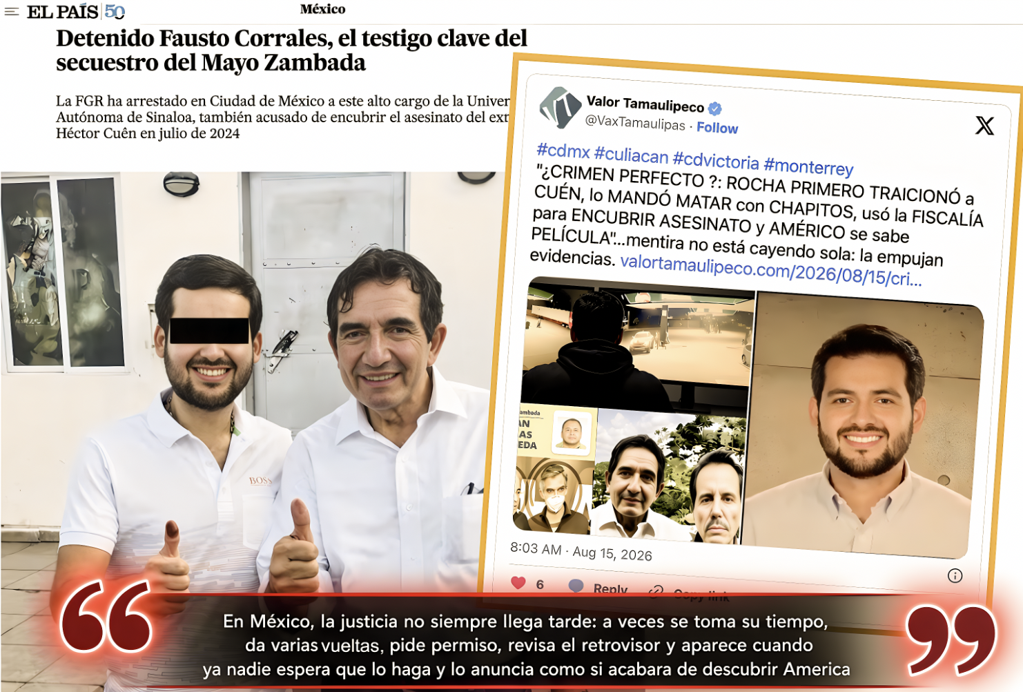 LA “FGR CAPTURA a ÚNICO TESTIGO VIVO TAN SOLO por SERVIR a ROCHA MOYA, al CDS y SER VIL con MELESIO CUÉN”… video deja escuchar con claridad por qué lo mataron.