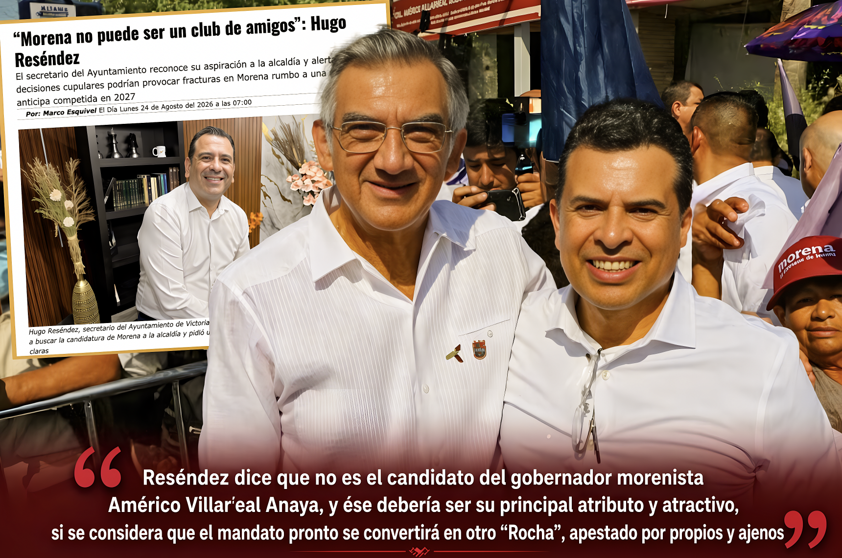 “MORENA NO PUEDE ser un CLUB de AMIGOS de AMÉRICO y PRONTO será OTRO ROCHA, APESTADO por PROPIOS y AJENOS”… no ser su candidato será el mejor atributo y atractivo de cualquiera.