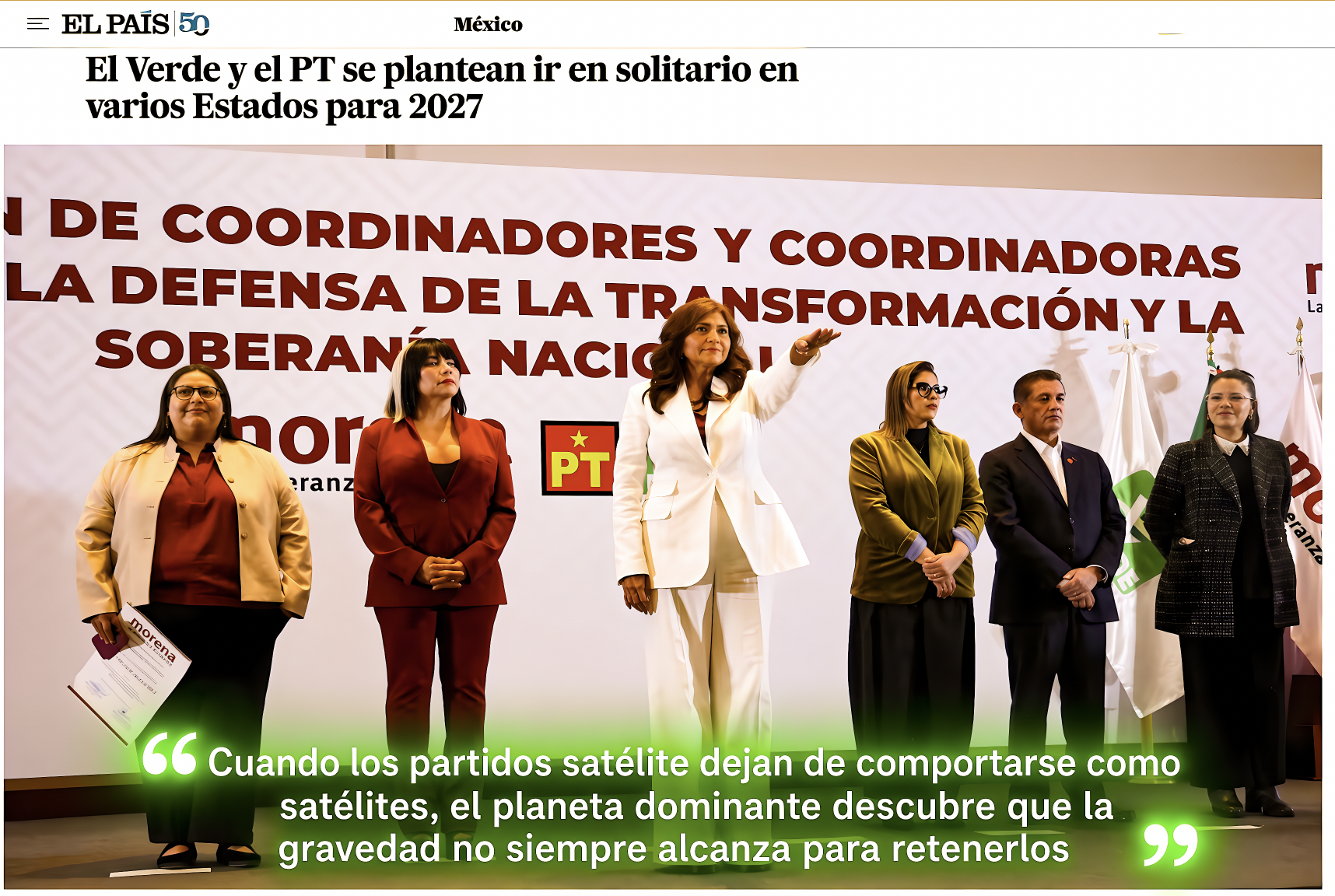 «MEJOR HUNDETE SOLA ?: el VERDE y el PT PLANTEAN IR por GUBERNATURAS SIN MORENA»…sacaron la calculadora y vieron los números.
