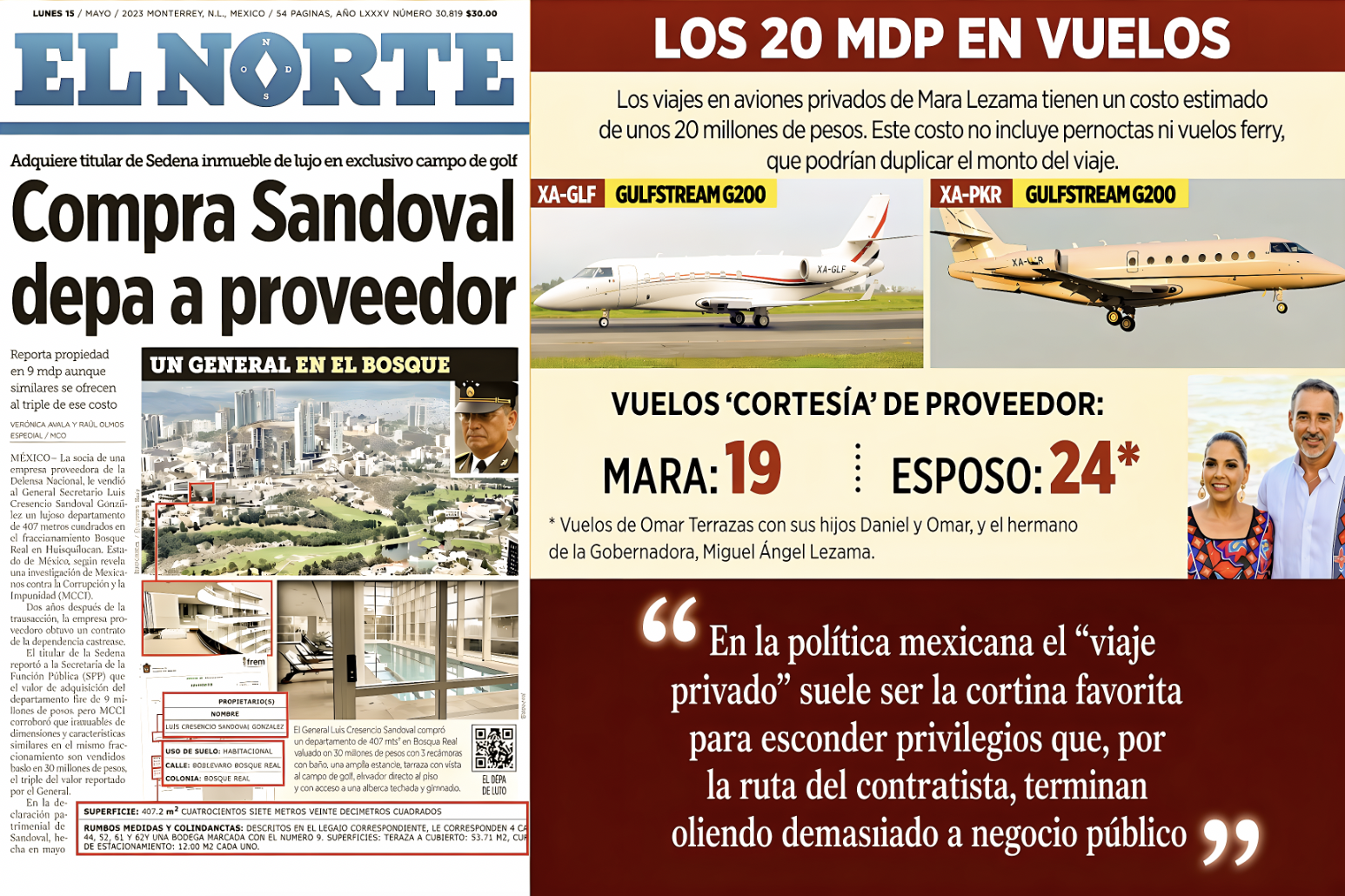AL «ESTILO de GENERAL CORRUPTO: GOBERNADORA VOLADA FUE PATROCINADA por PROVEEDOR del GOBIERNO»…20 millones de pesos por las nubes.