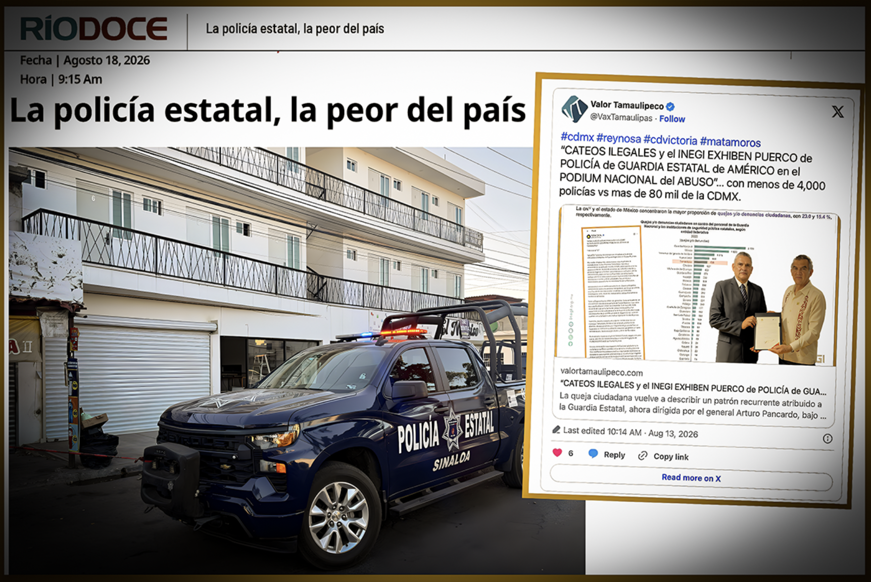 “¿ASÍ o MÁS JODIDOS?: SINALOA ENFRENTA al CRIMEN con la MENOR TASA de POLICÍAS de TODO el PAÍS… pero con el MAYOR NÚMERO de SOLDADOS, que cada día son MÁS.”