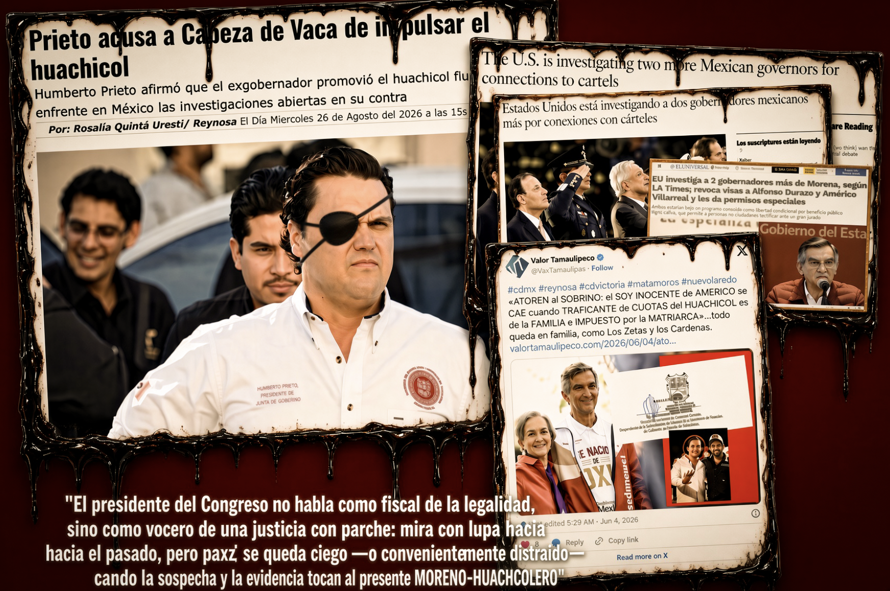 “DIPUTADO con VISIÓN de PIRATA: PRIETO que DOMINA CONGRESO MORENO,DOMINADO por AMÉRICO,lo DEFIENDE de ACUSACIONES HUACHICOLERAS del CDV”… dice que él lo fundó, pero NO VE que AVA lo administra con sobrino.
