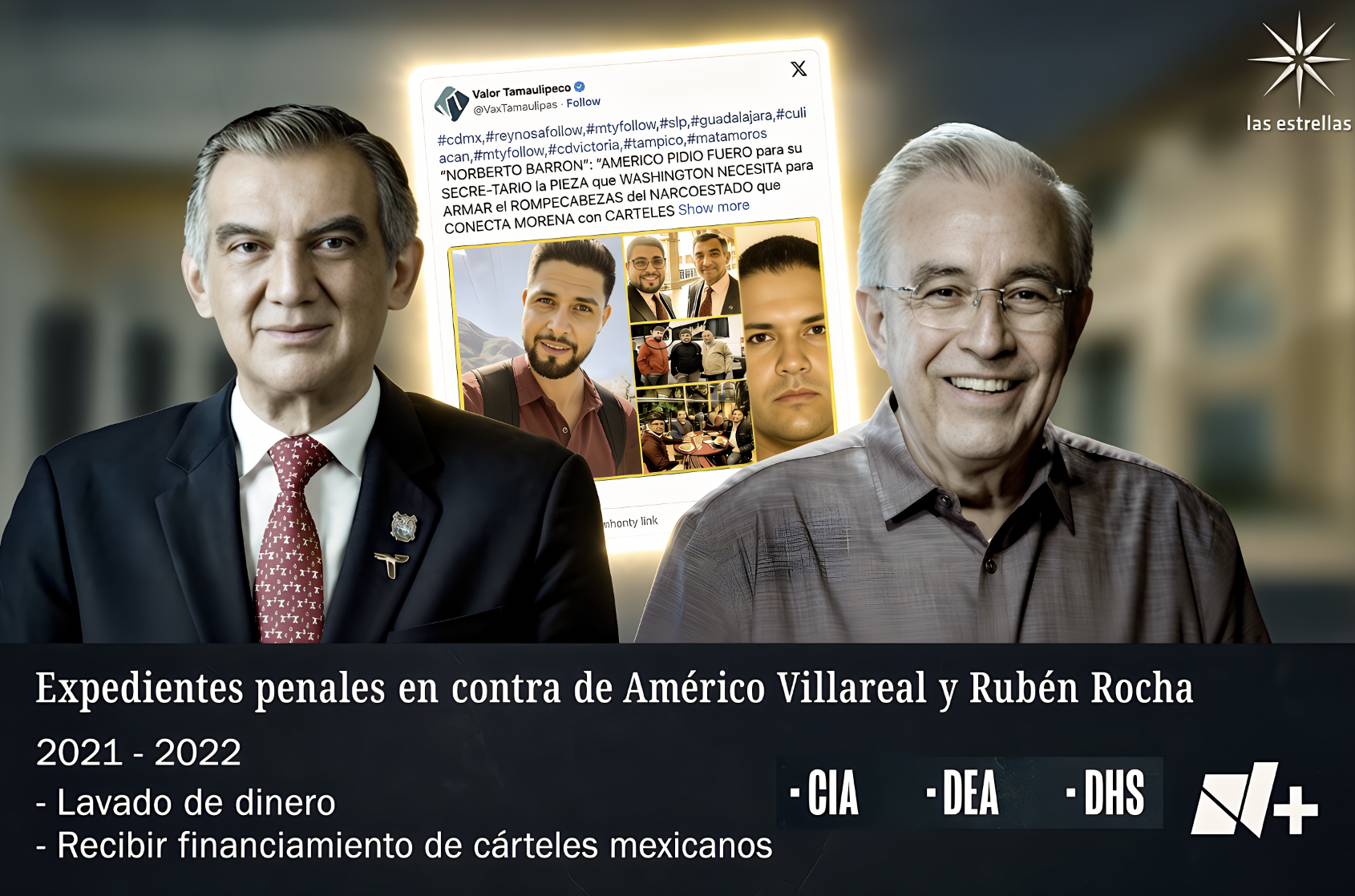 LA «CIA, la DEA y el DHS: REPORTAJE de TELEVISA EXHIBE a AMÉRICO en la TRAMA PUTRIDA de SINALOA LIGADA al NARCO con ROCHA MOYA… hay evidencia sustantiva para meterlo a la cárcel de por vida.
