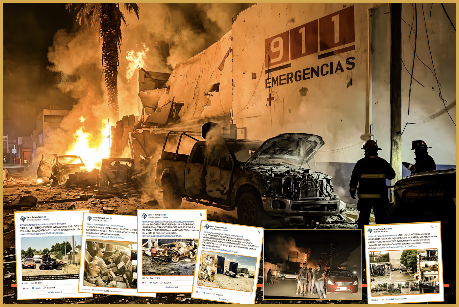 «TERCER ATAQUE con EXPLOSIVOS en ZACATECAS SUMA HISTORIAL TERRORISTA con COMPONENTE NARCO en MÉXICO»….cometidos con Sheinbaum y Harfuch,la mayoría.