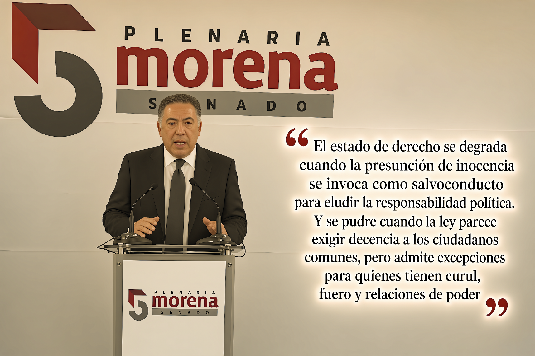 “¿EN QUÉ PAÍS OCURRE ESO?: REAPARECE SENADOR ACUSADO de NARCO, PARAPETADO en el FUERO y ATROPELLANDO el ESTADO de DERECHO”… el imperio de la ley está “desaparecido”.