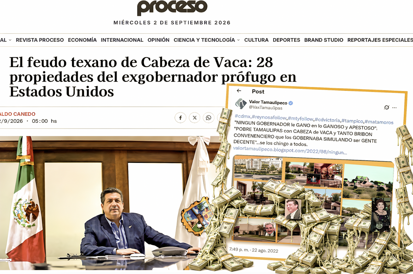 EL “FEUDO de CABEZA de VACA”: EXHIBEN 28 PROPIEDADES del PRÓFUGO que QUIERE ser PRESIDENTE en MÉXICO… cumplió el sueño americano, pero de este lado del río.