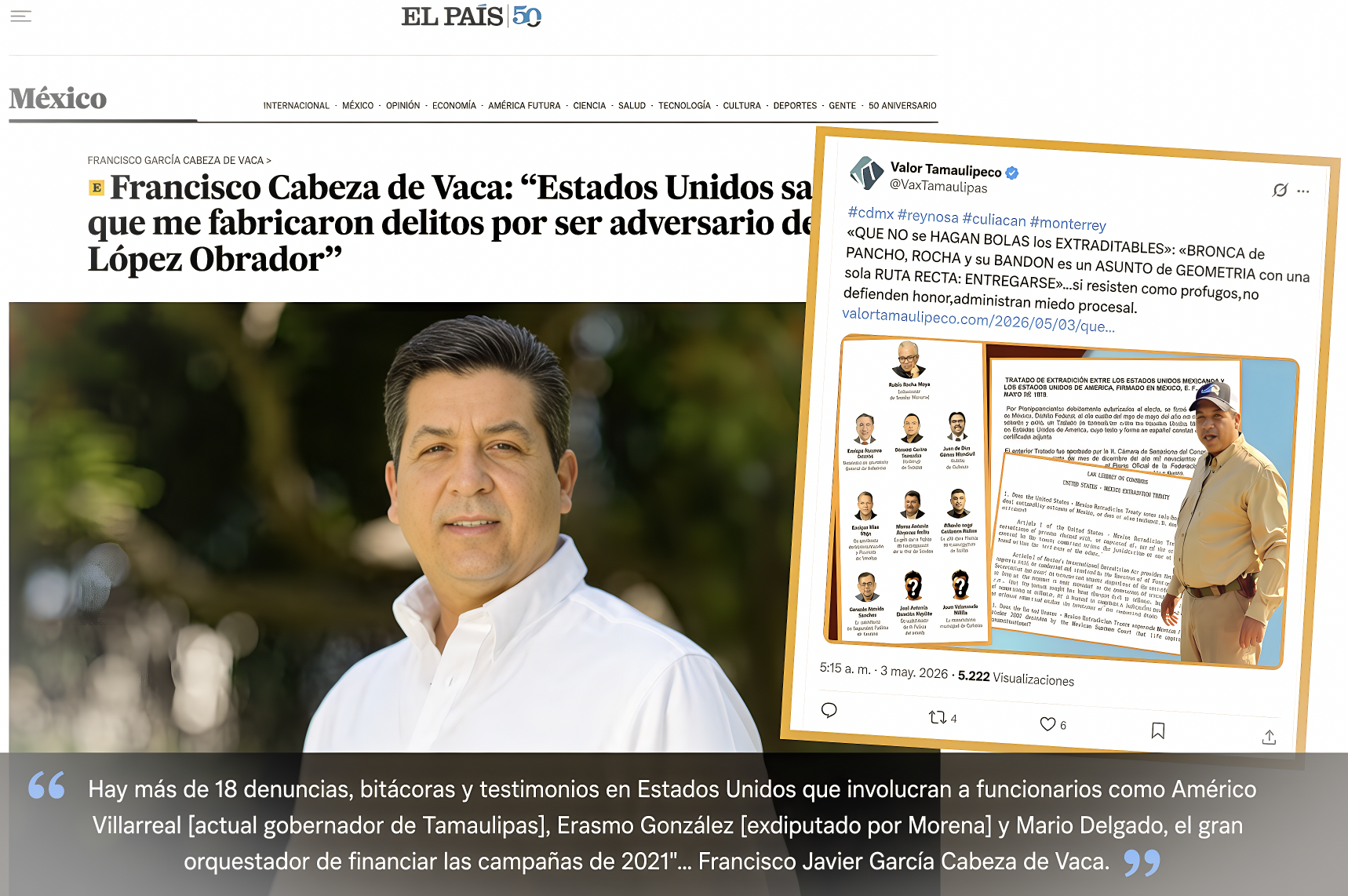 “PANCHO el del CDV sigue de ROCKSTAR y le CUENTA sus CUITAS a DIARIO ESPAÑOL”… presume que EE.UU sabe de su “injusticia”.