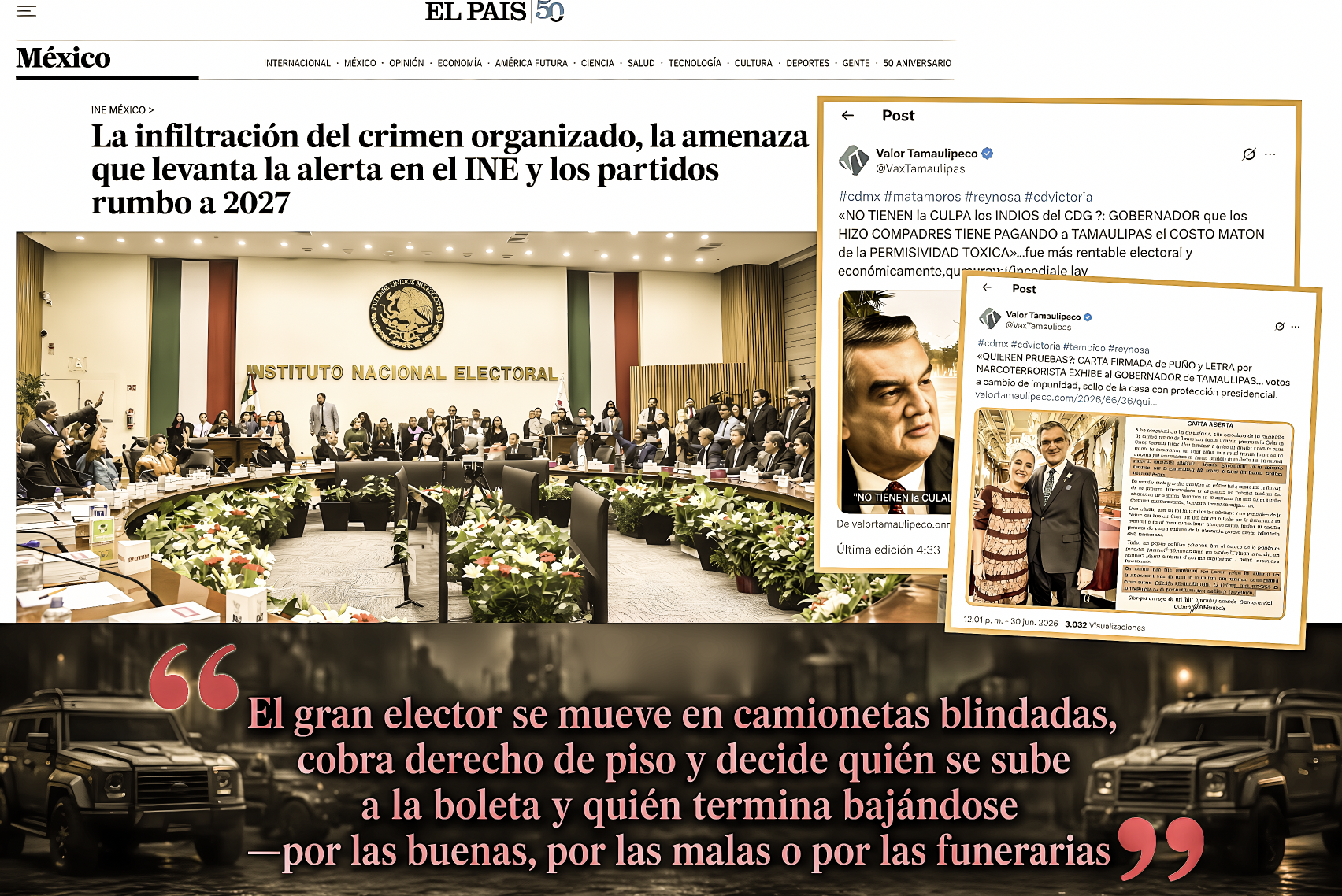 EL “GRAN ELECTOR”: DIARIO ESPAÑOL y el INE YA SABEN que NARCOS que DIERON el TRIUNFO a AMÉRICO PODRÍAN REPETIR la DOSIS en 2027… las pruebas no hablan, gritan.
