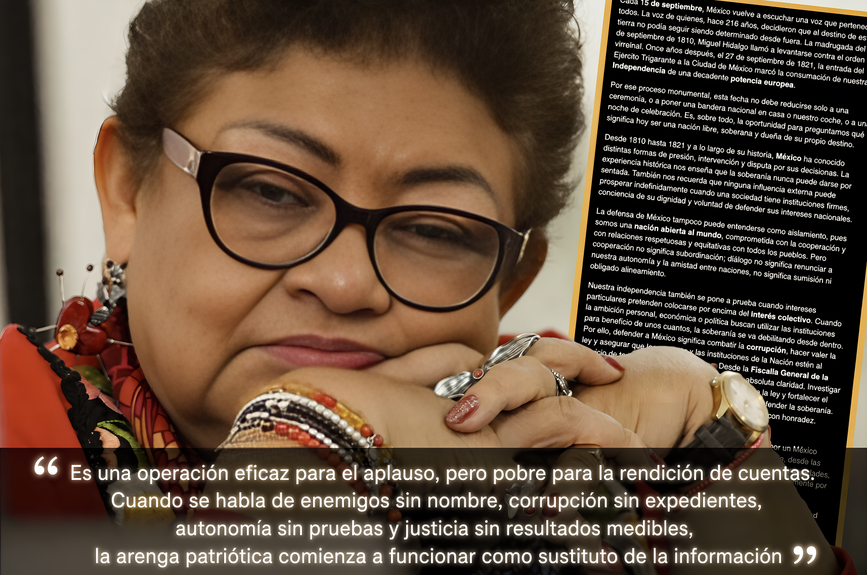 LA “OPERACIÓN RETÓRICA”: con el PECHO INFLAMADO, la FISCAL USA el PATRIOTISMO para PRESENTAR a la FGR como GUARDIANA de la SOBERANÍA»… patriotismo de oficina: mucha bandera, poca cuenta pública.