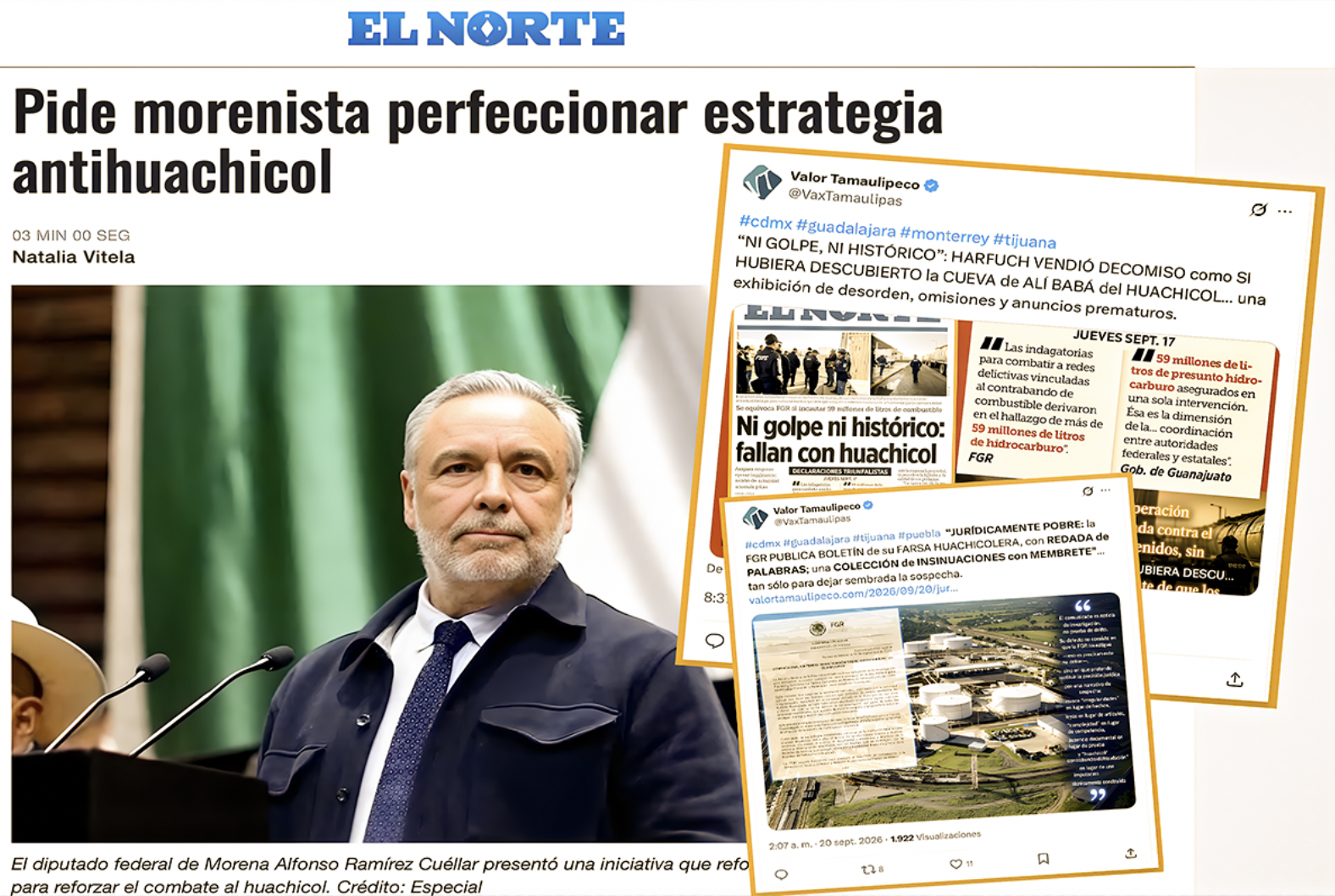 “TRAS FIASCO de HARFUCH y FGR: PIDE MORENISTA PERFECCIONAR la POLÍTICA de COMBATE al HUACHICOL”… ya se les volvió vicio jugarnos el dedo en la boca.