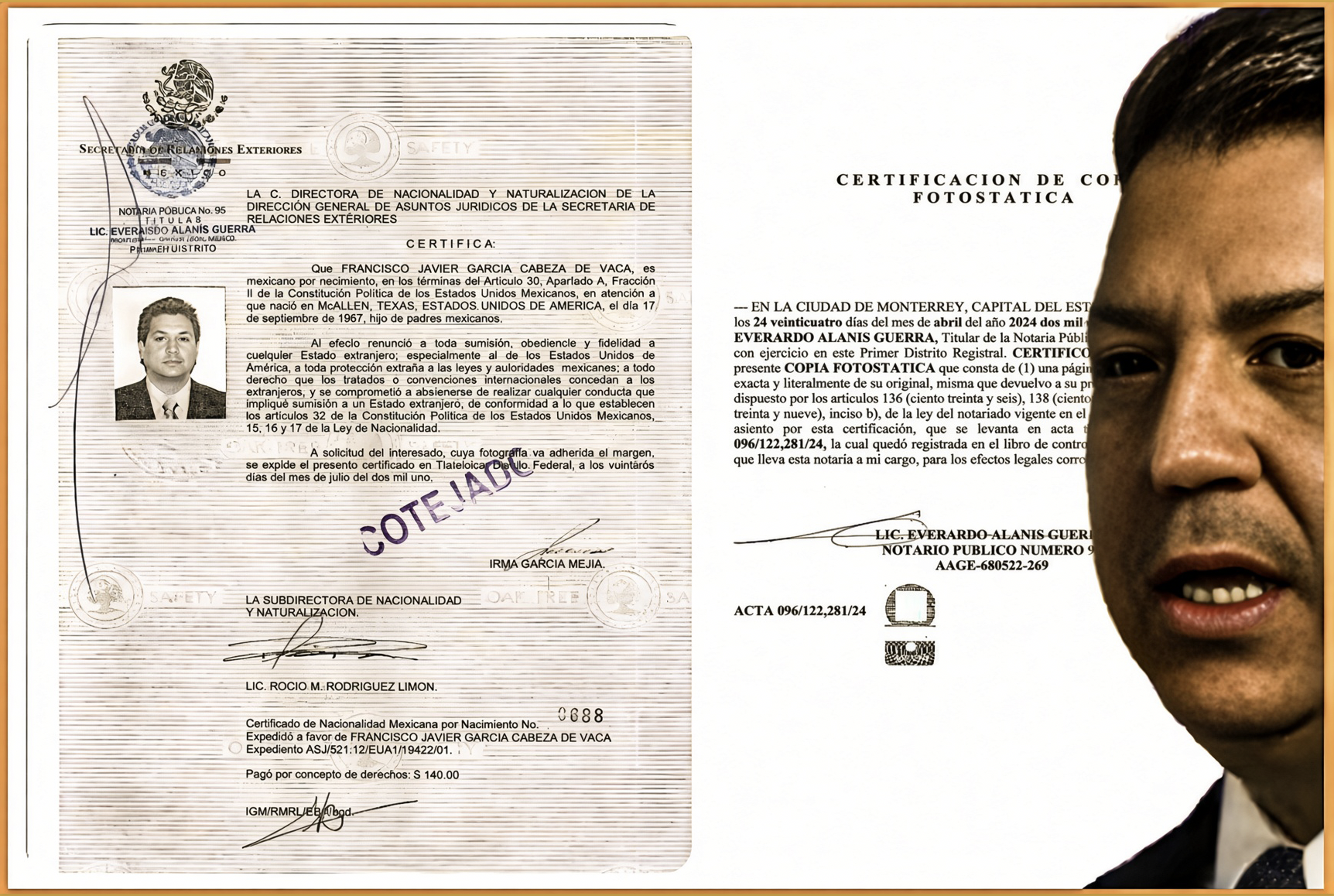 “AVANZA LEY Vs. DOBLE NACIONALIDAD: AQUEL DÍA de 2024, PANCHO, el del CDV, dijo MUY ORONDO y por ESCRITO que RENUNCIABA a SU_MISIÓN EXTRANJERA”… con clara alusión a EE. UU