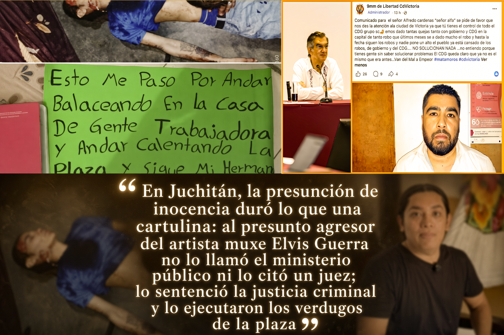 “TRABAJAN RÁPIDO: ARTISTA que PIDIO AYUDA a SHEINBAUM FUE ATENDIDO por CRIMINALES que la HICIERON de POLICÍAS, M.P., JUEZ y VERDUGOS”… en Tamaulipas se dirigen al Contador del CDG, no a la autoridad.