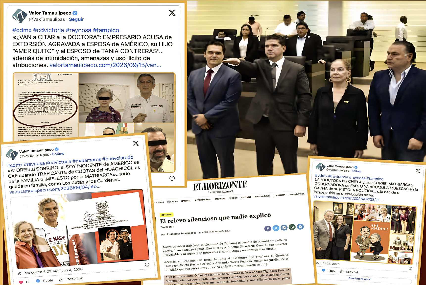 “OTRA VEZ la MORAL INSALUBRE: ESPOSA de AMÉRICO CORRE LIGADO a OLGA SOSA e IM_PONE SOBRINO en el CONGRESO, TRAS ser ECHADO de SEDUMA”… hermano del cobrón de las cuotas del huachicol.