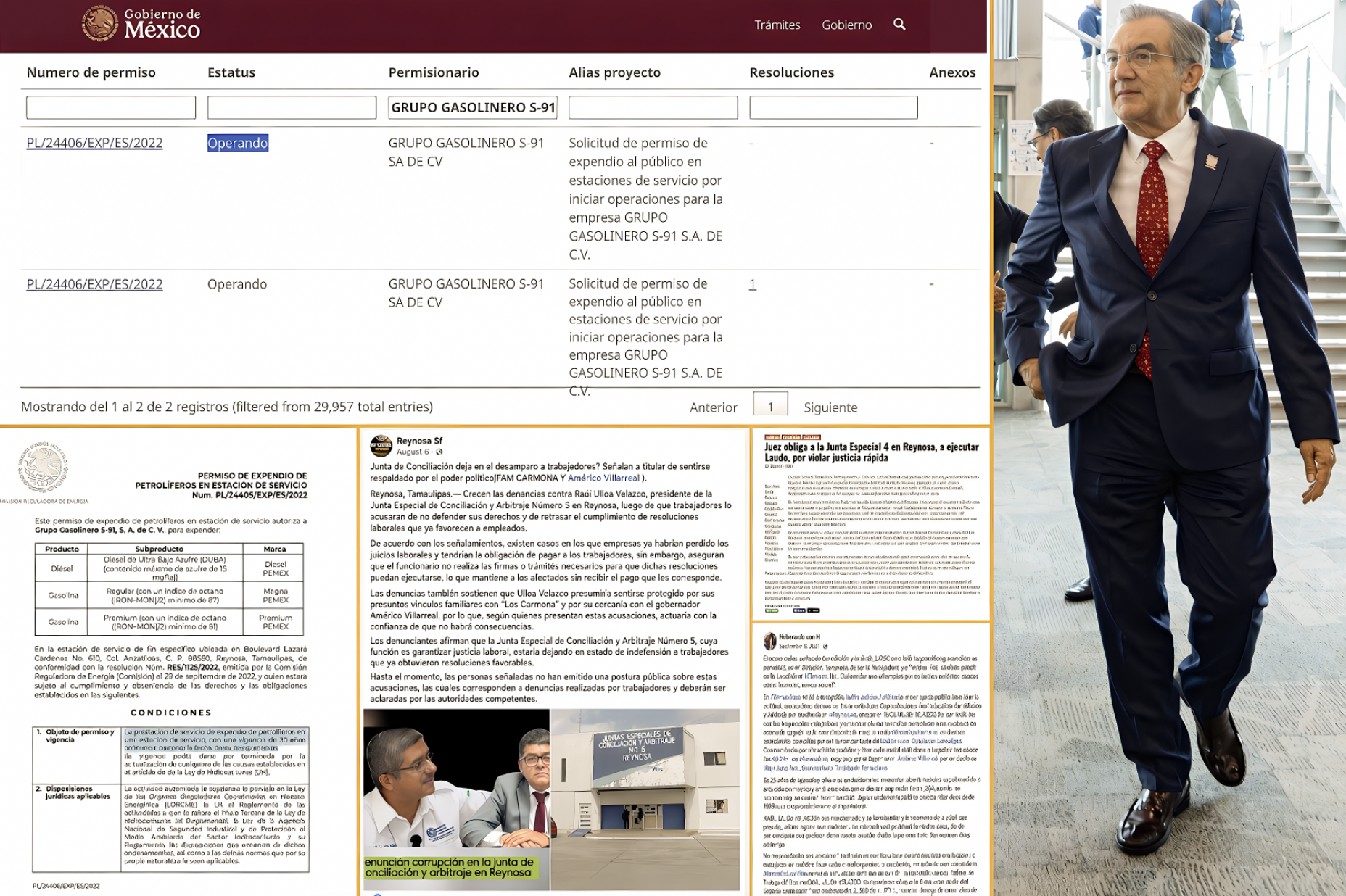 “CARMONA MURIÓ, NEGOCIO NO: FIGURÍN de MORAL PUTRIDA NOMBRÓ PRESIDENTE de JUNTA de CONCILIACIÓN a CUÑADO de VIUDA del REY del HUACHICOL”… y la CRE le otorgó permisos petrolíferos hasta 2052.
