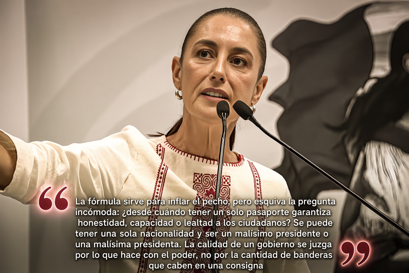 «SHEINBAUM VUELVE a INFLAR el PECHO ante un TITIPUCHAL de ACARREADOS para FUSTIGAR la DOBLE NACIONALIDAD»… movilizados a su penúltimo informe estatal.