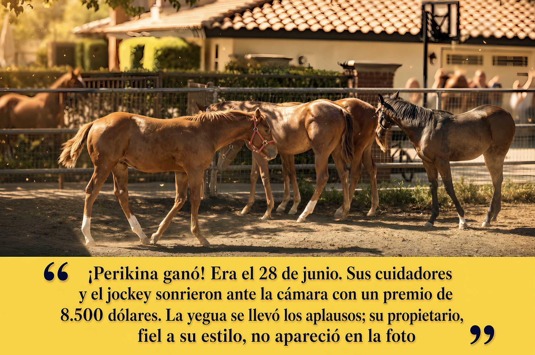 «PERIKINA GANÓ y su DUEÑO NO APARECIÓ: LUCRATIVO NEGOCIO de CABALLOS de CARRERA en CALIFORNIA es de TÍO de CAPO GRINGO del C.J.N.G.»… también corriendo.