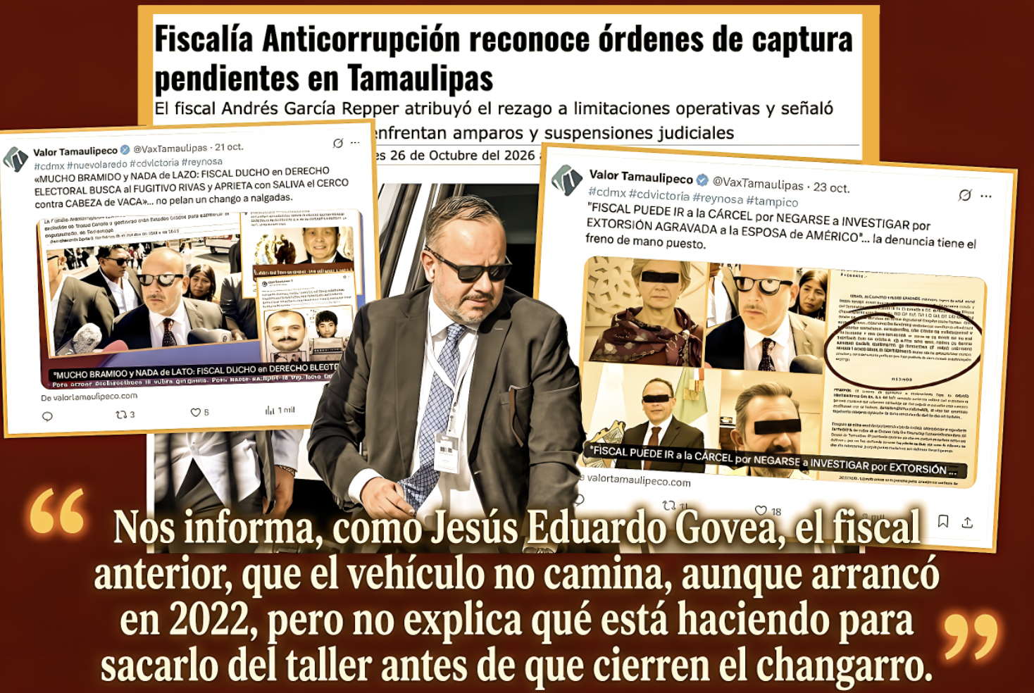 “HAN SIDO PUROS BRAMIDOS: FISCAL ANTICORRUPCIÓN CONFIESA el POCO ÉXITO en el RANCHO para LAZAR al CDV y NINGUNO contra la ESPOSA e HIJO de AMÉRICO”… lo único que los distingue es el nivel de sinvergüenzas.