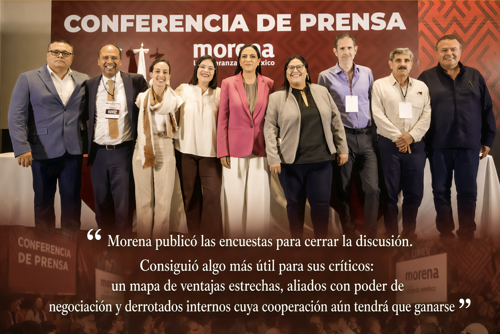 LAS «17 GRIETAS: MORENA ABRIÓ las ENCUESTAS y ENSEÑÓ las COSTURAS que EXHIBEN PELEA de CAMERINO»…buscaban contener inconformidades.