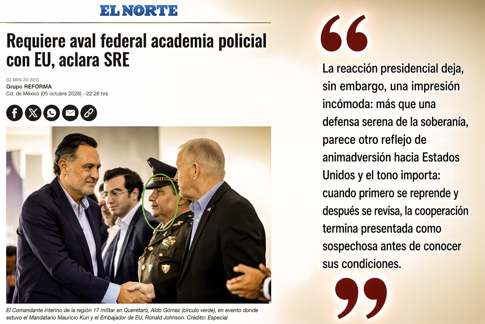 “QUERÉTARO LEVANTÓ la PRIMERA PIEDRA de ACADEMIA POLICIAL y SHEINBAUM les LEVANTÓ OTRA”… ya no oculta la animadversión a EE. UU.