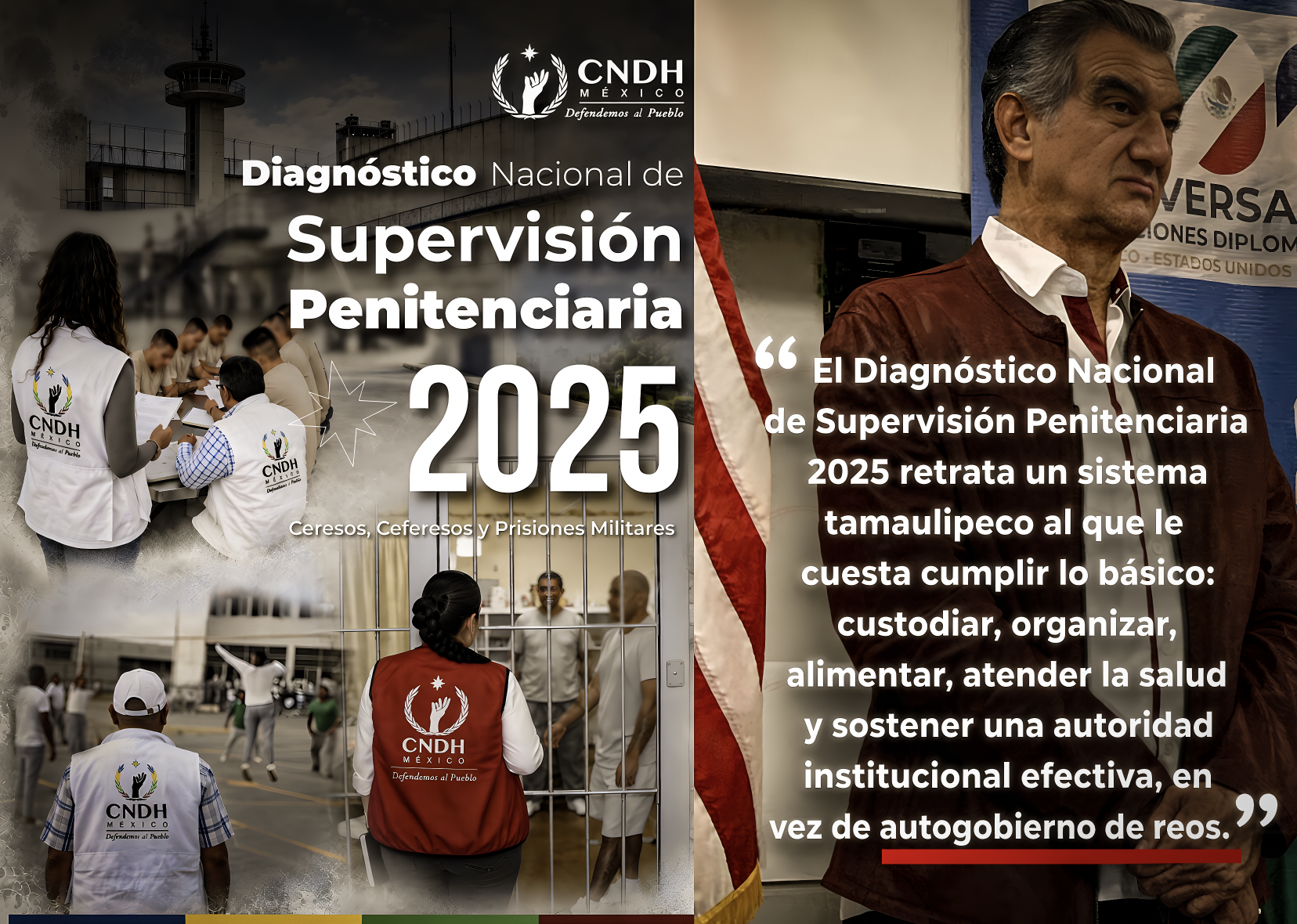«DIAGNÓSTICO DEMOLEDOR»: SUPERVISIÓN PENITENCIARIA de 2025 REPRUEBA las CÁRCELES de AMÉRICO en TAMAULIPAS»… las mismas que reprobó en 2024.