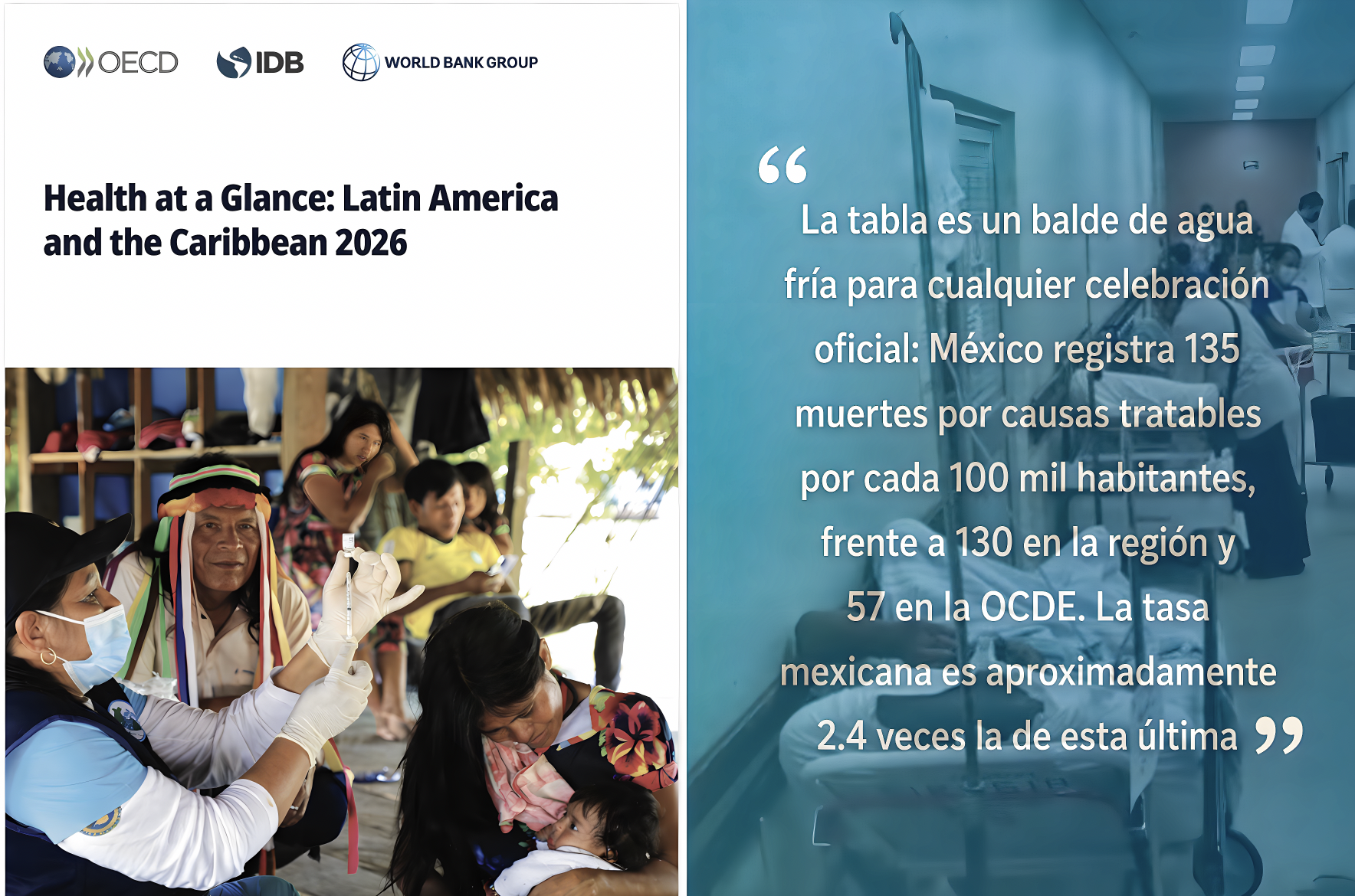 «REPROBADO en el MUNDO: INFORME LATINOAMERICANO de 2026 EXHIBE a MÉXICO con MUCHA SALIVA, POCA SALUD y MÁS MUERTES EVITABLES»… muy lejos de Dinamarca.