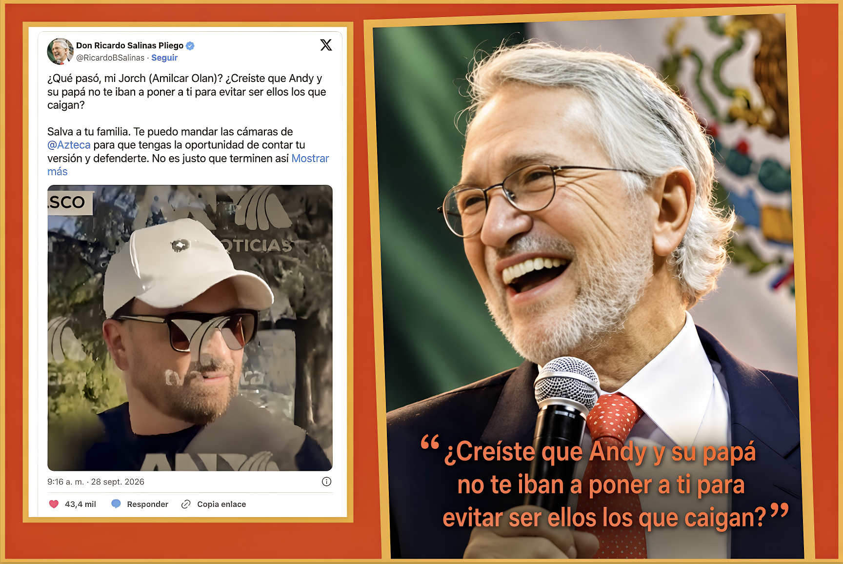 «¿QUÉ PASÓ, MI JORCH?: DINEROSO EMPRESARIO le MANDA decir a SOCIO de ANDY que NO CONFUNDA AMISTAD con SEGURO contra el ABANDONO»… es la parte más delgada que se puede romper.