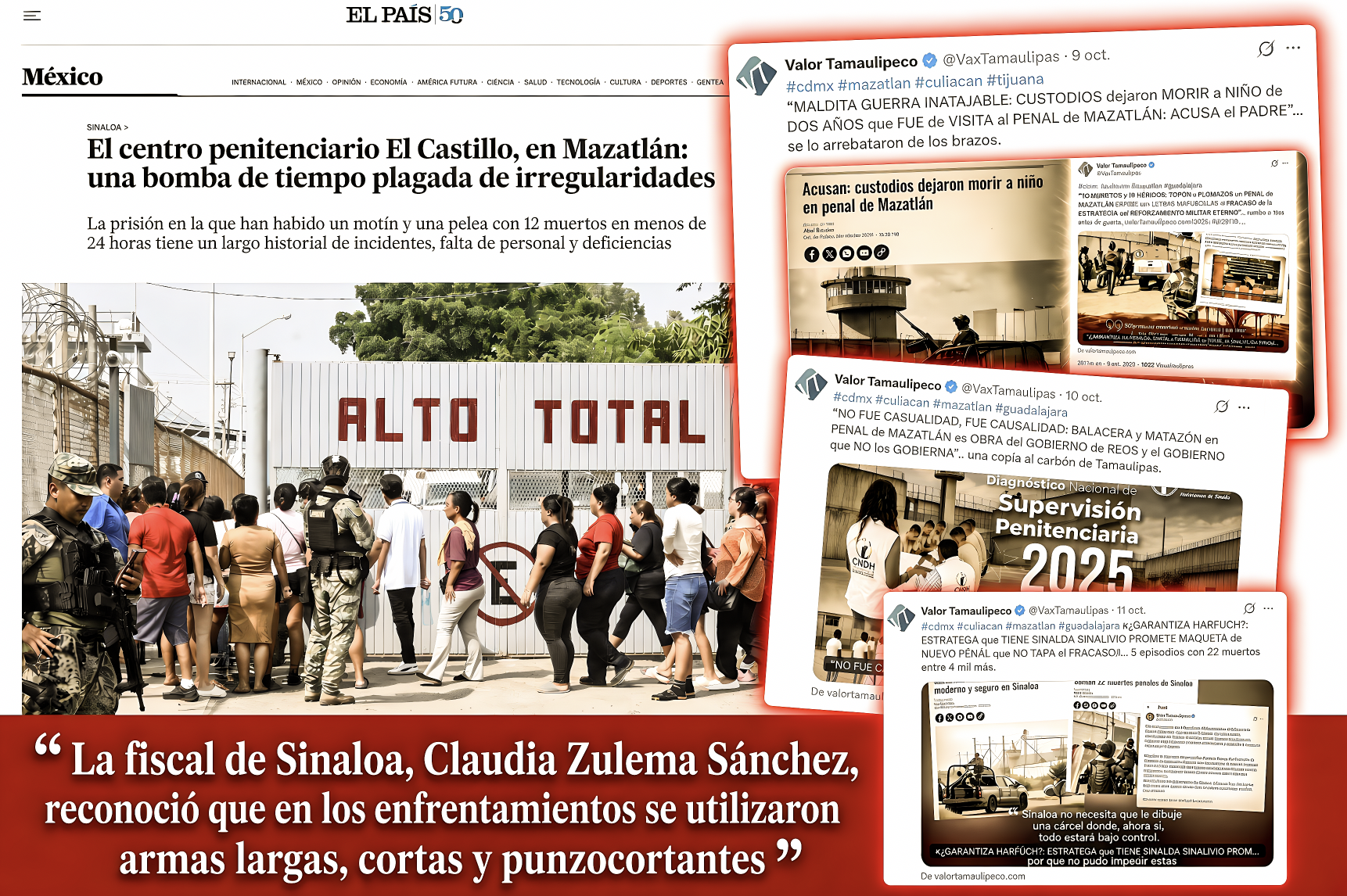 LA «RIVALIDAD de CHAPITOS y la MAYIZA CRUZÓ la REJA del PENAL por CULPA del GOBIERNO que NO los GOBIERNA»… pistolas y metralletas dentro del reclusorio y el diagnóstico penitenciario lo revelan.