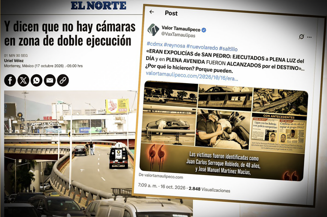 «¿NO HABÍA CÁMARAS?: VIDEOVIGILANCIA en N. L. VOLVIÓ a EXHIBIR su ESPECIALIDAD de FALTAR a la CITA TRAS DOBLE EJECUCIÓN»… qué mala suerte y qué buena suerte.