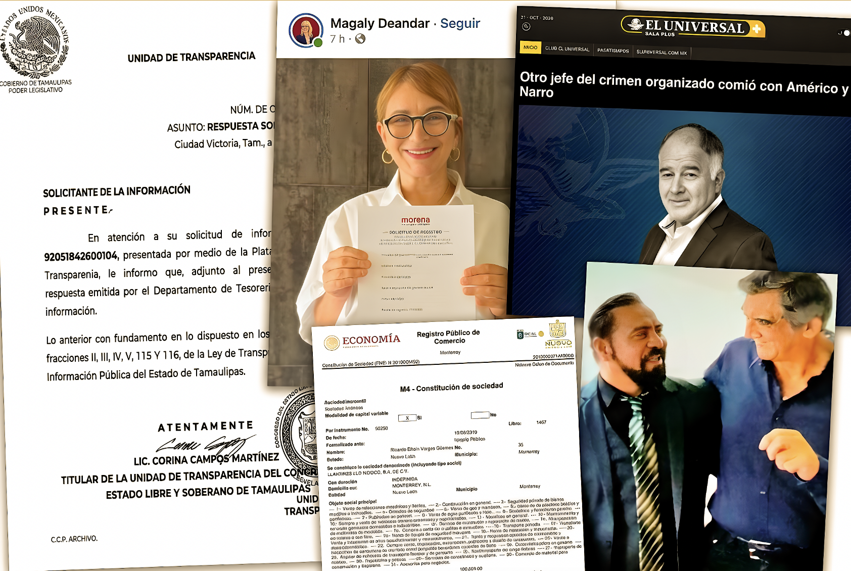 «FINGIÓ DEMENCIA: DIPUTADA MAGALY BUSCA GOBERNAR REYNOSA y su PROVEEDOR es LUGARTENIENTE del CDG que CENÓ con AMÉRICO»… todo el aparato de gobierno estatal come de su mano.