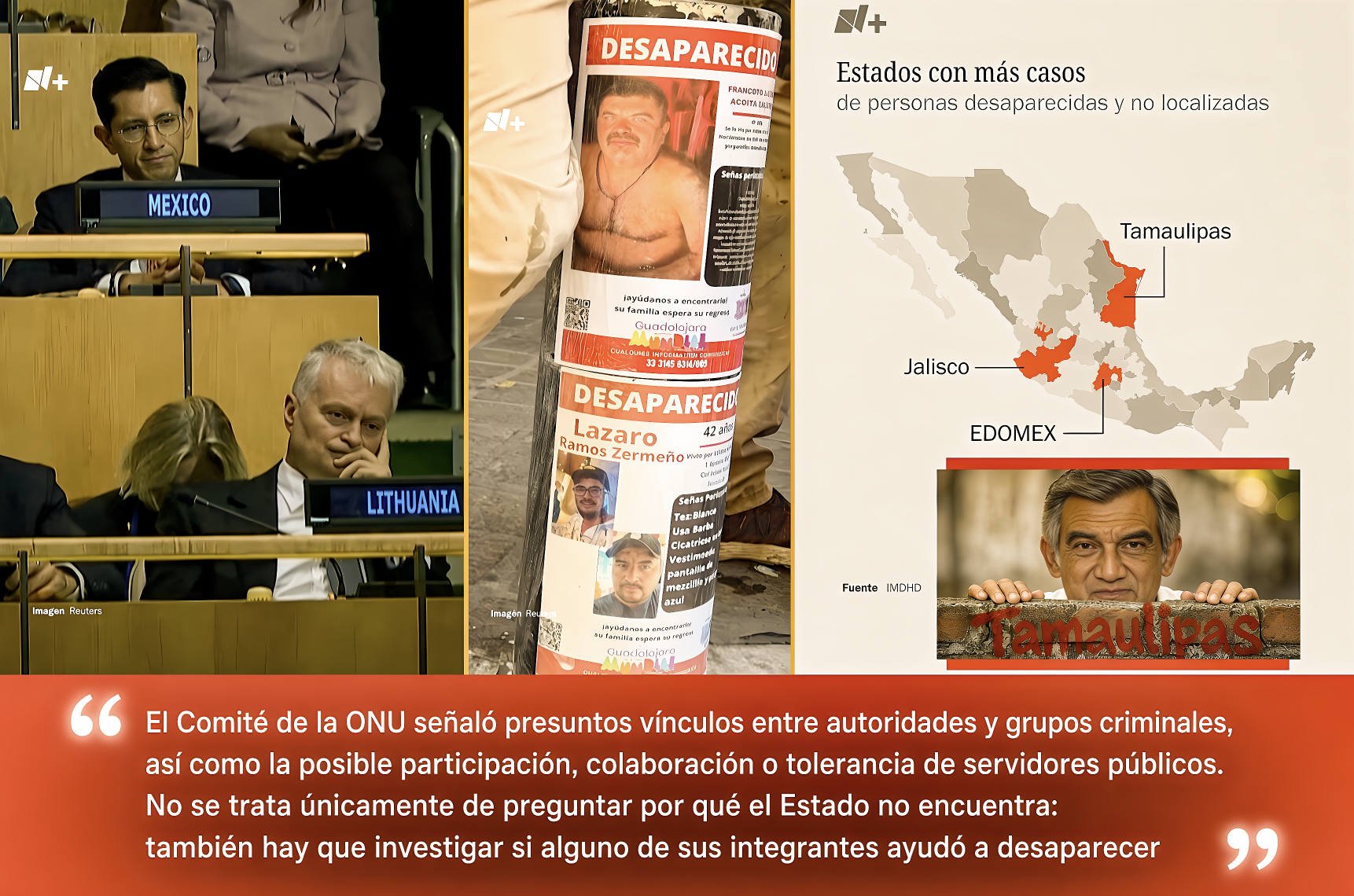 «DESAPARECIDOS a la ONU: SIENTAN a MÉXICO en el BANQUILLO de ACUSADOS y REVELAN COLUSIÓN de CRIMINALES y GOBIERNO»… las personas desaparecen, ahora autoridades comparecen.