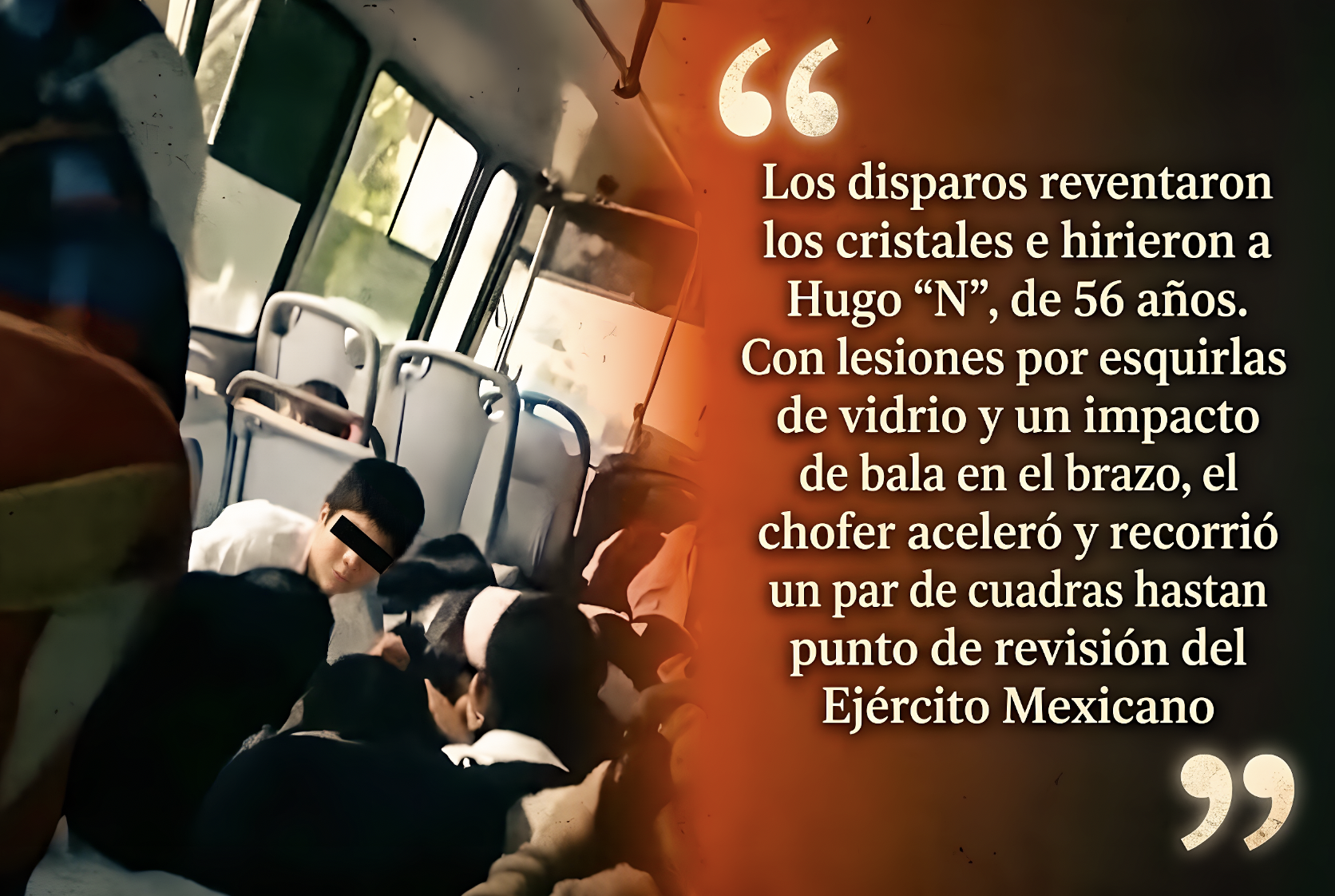 «ATACAN a BALAZOS CAMIÓN ESCOLAR en SINALOA y CONDUCTOR HERIDO CONDUCE hasta RETÉN MILITAR»… podrían mandar otros 20 mil soldados y nada cambia.