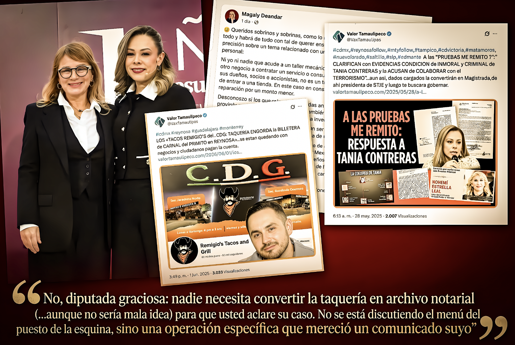 «DIME con QUIEN TE JUNTAS y TE DIRE… ?: DIPUTADA BAJO SOSPECHA CDG RECETO ASPIRINAS MEDIATICAS a CIUDADANOS bajo TRATA_MIENTO de SOBRINOS»…que no conoce a La Chispa que SI conoce AMERICO.