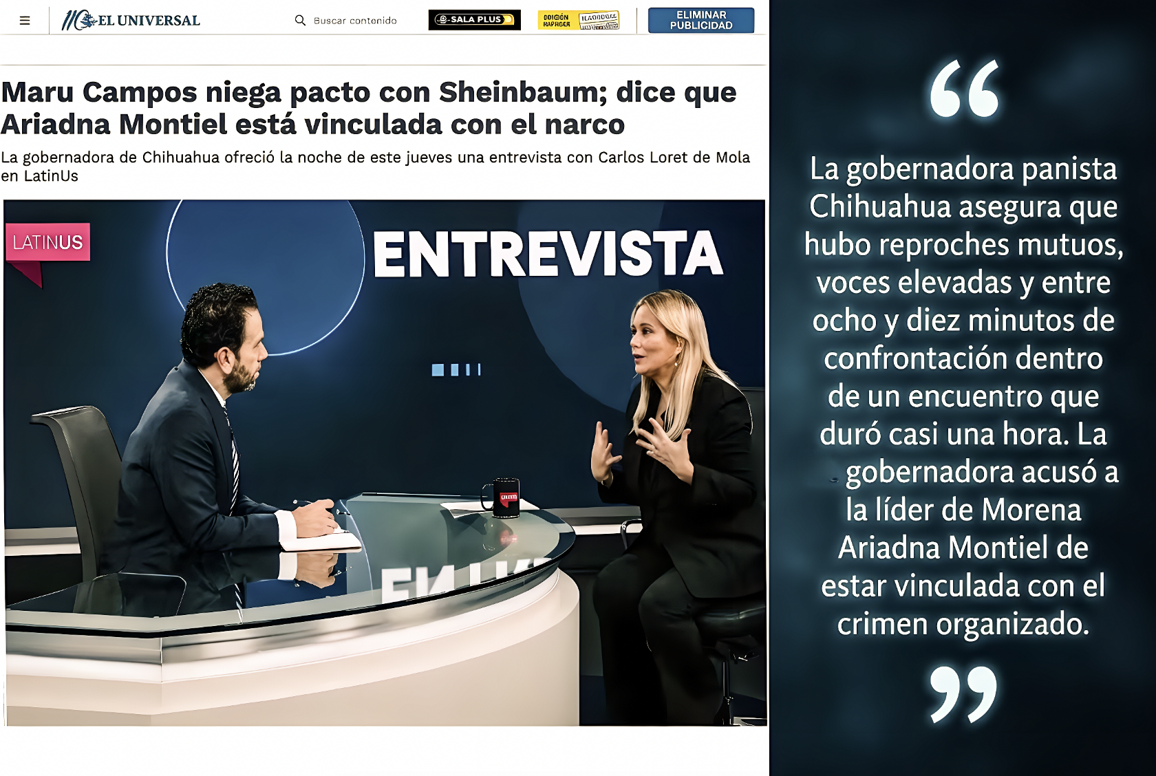 «GOBERNADORA ROMPE el SILENCIO: GRITOS con SHEINBAUM, LIGAS de LÍDER de MORENA con NARCOS y un FISCAL PAGANDO FACTURAS»… EE. UU. en medio de los reclamos por combatir narcos sin permiso.