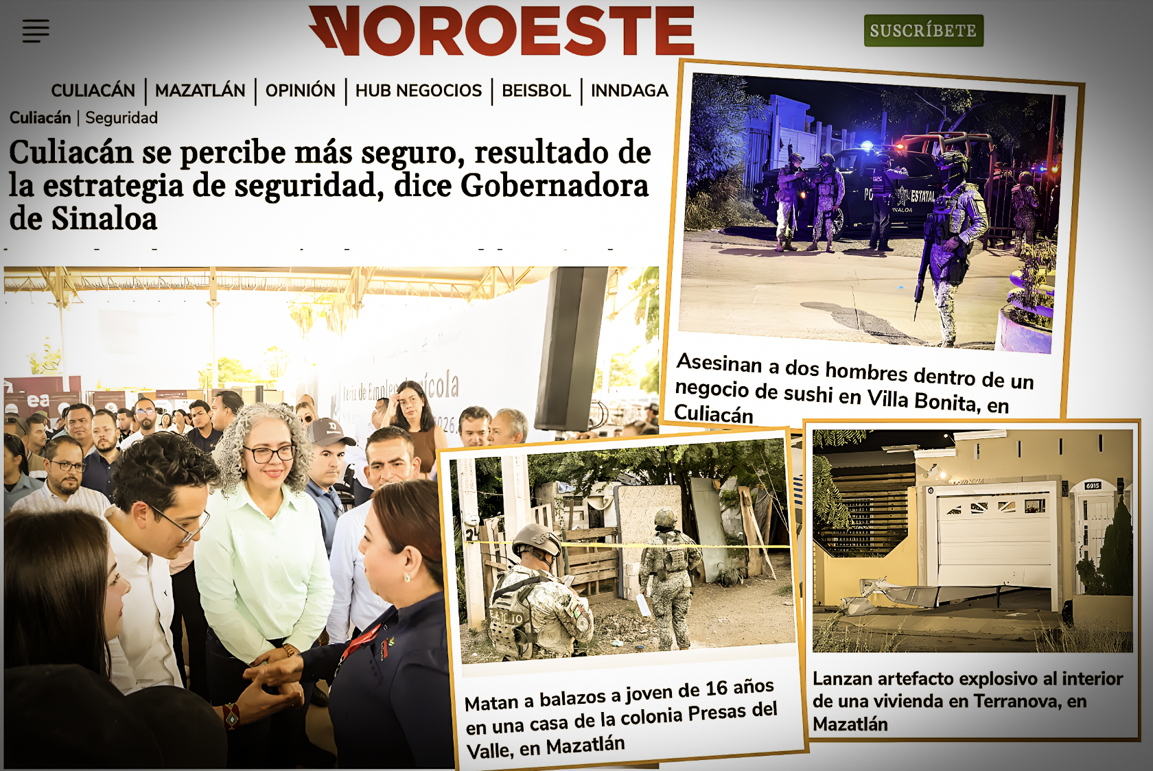 «CULIACÁN es MÁS SEGURO… ¿SEGURA?: GOBERNADORA le ECHA PORRAS a la ESTRATEGIA de SEGURIDAD APORREADA»… 4,089 muertos y 4,525 levantados en poco mas de 2 años de daños.