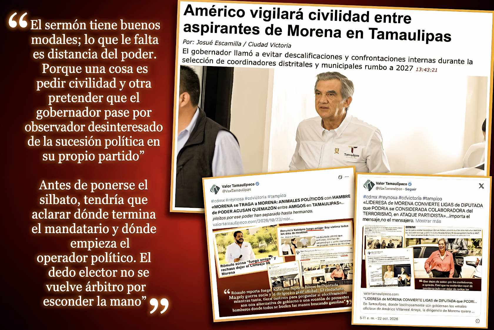 «VIGILEN al VIGILANTE: DEDO ELECTOR se METE a la CONTIENDA a METER PAZ para SACAR MAS»…quiere ser quien sostenga la correa.