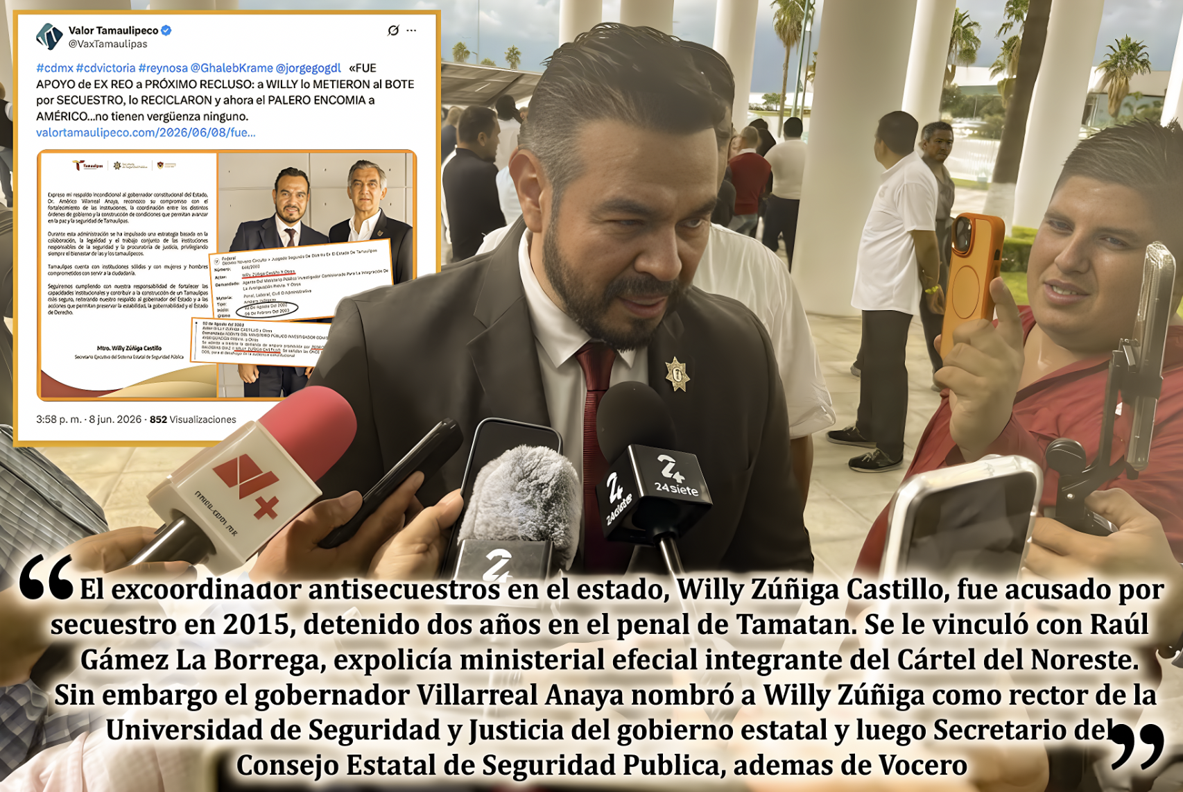 “ARGUYENDO ESTADO de DERECHO: EX-PRESIDIARIO del GOBIERNO de AMÉRICO AMAGÓ con CÁRCEL a TRANSPORTISTAS”… el predicador del orden estuvo 2 años en el penal de Tamatán por secuestro.